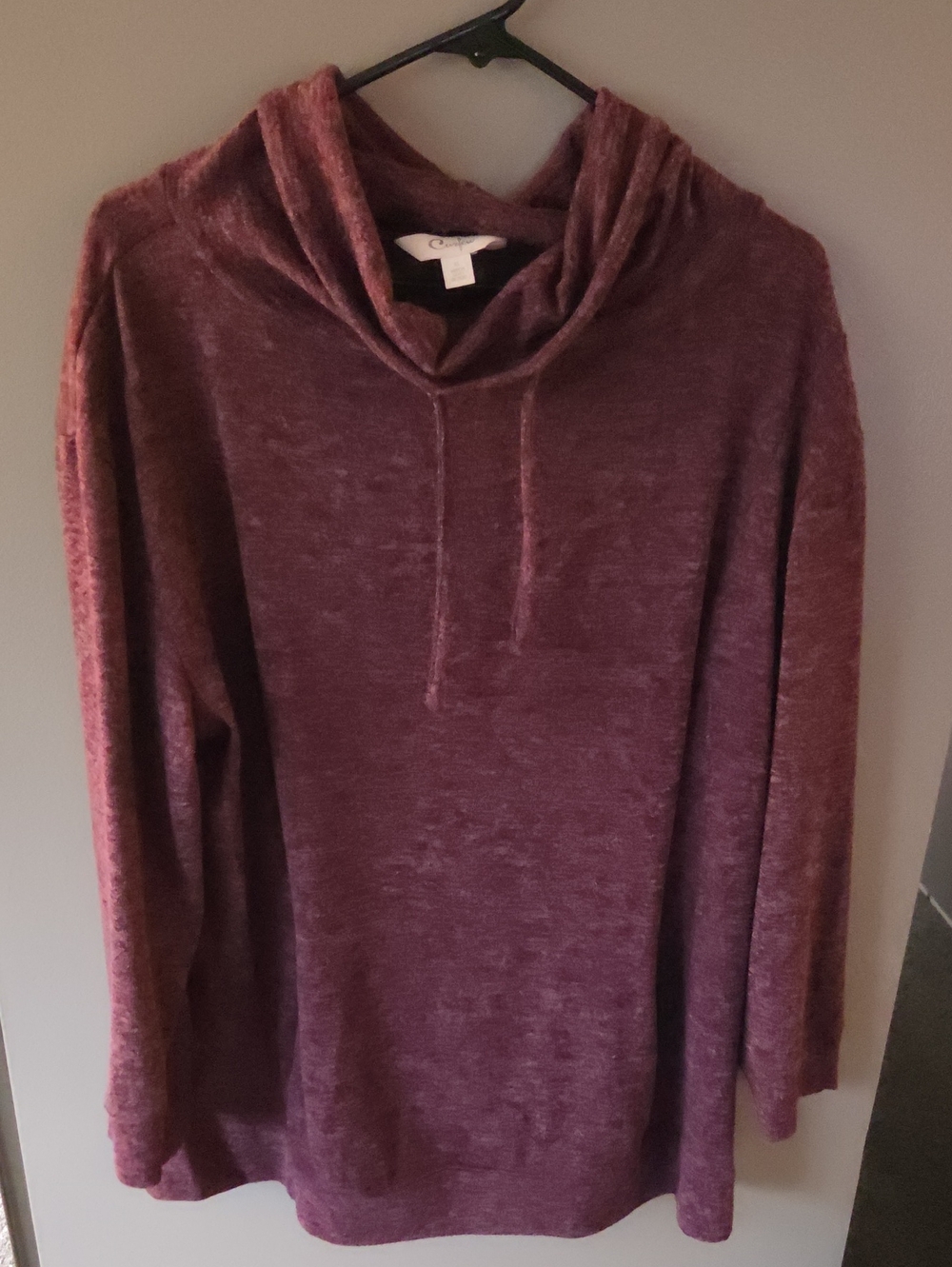 Curfew Plum Cowl Neck Pullover Sweater